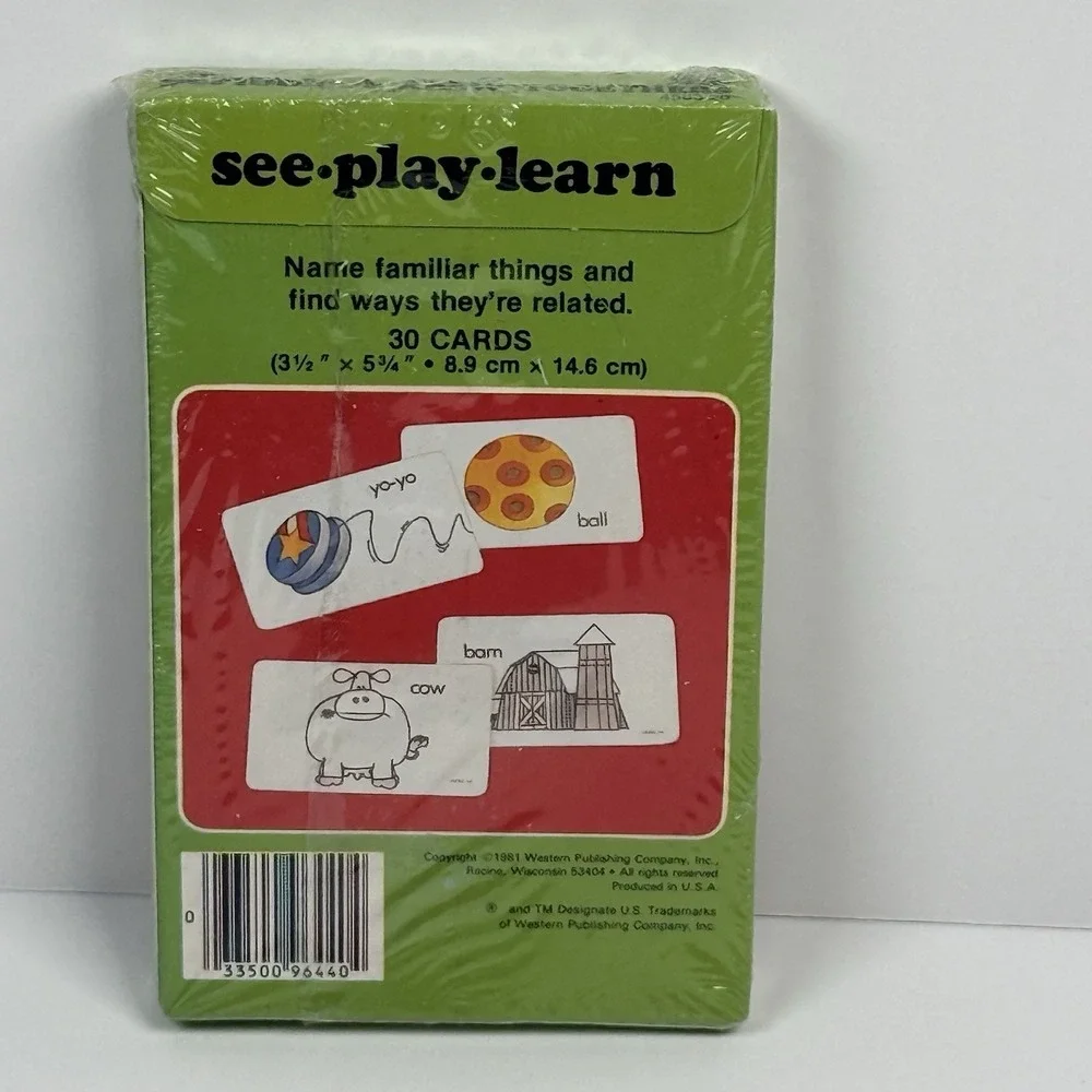 VTG 1981 The‎ Scribbler's Preschool Activity Cards See & Know Go-Togethers NEW